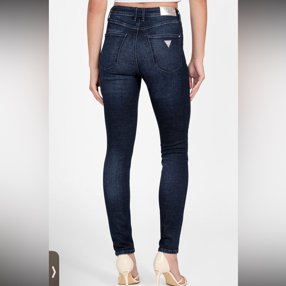 NWT Guess Beverly Skinny Ultra Low Jeans - Denim Blue